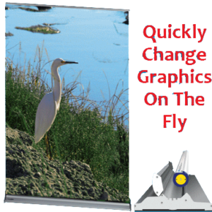 Retractable banner stand