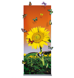 Retractable banner stand