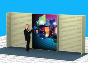 20 foot wide 8 foot High Slatwall Display